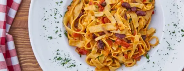 Pasta on a plate
