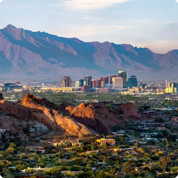 A panoramic view of Paradise Valley in Phoenix